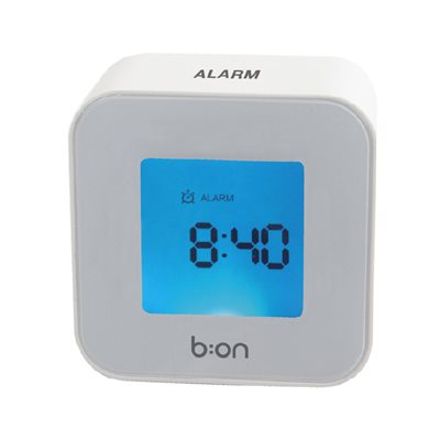 b:on Roller Alarm Clock-White