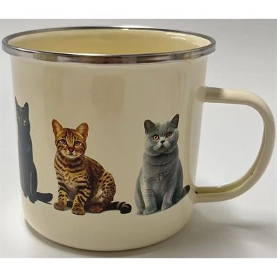 Alfresco Enamel Mug-Cats