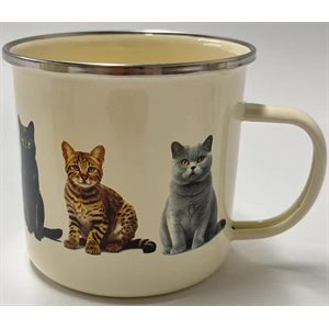 Alfresco Enamel Mug-Cats