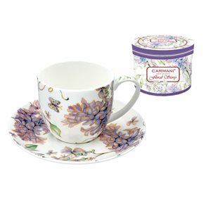 Floral Story Cup with Saucer-B