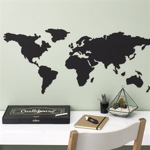 Carte du Monde en Ardoise