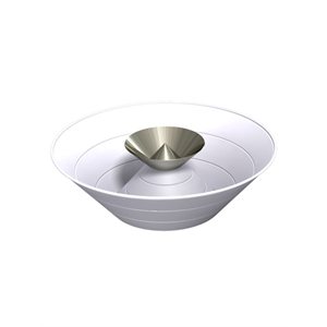 EGO Rubber Bowl with dip-White 30cm