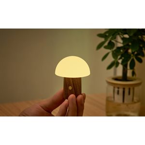 Lampe Champignon Alice Super Mini-Noyer