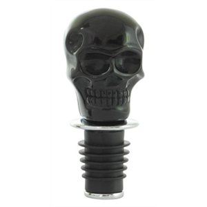 Skull Bottle Stopper-Black