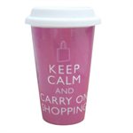 Keep Calm and Carry On Shopping Travel Mug