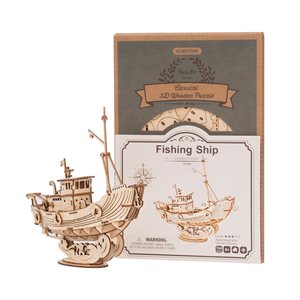 Rolife Fishing Ship 3D Wooden Puzzle