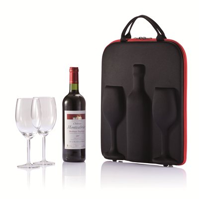 Swirl Wine Carrier with Glasses