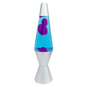 Lampe Liquide 14'' Bleu / Mauve